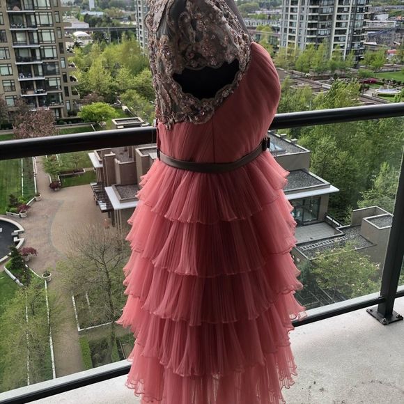 Stunning Pink Tiered Tulle Dress - Picture 6 of 7